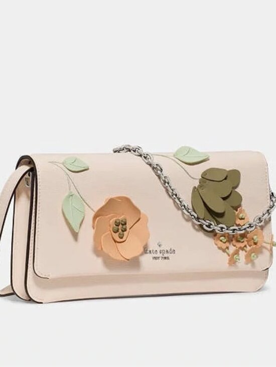 kate spade Handbags - Kate Spade "Ivy" Floral Leather Crossbody in Fresh Peach - Gorgeous! K0456 NWT